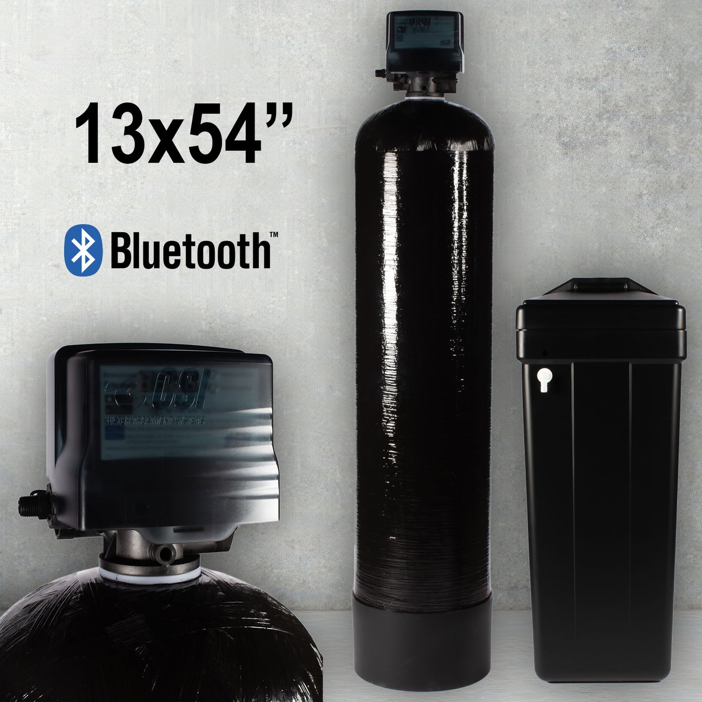 13" x 54" Water Softener – Digital Bluetooth Tank with Brine Tank