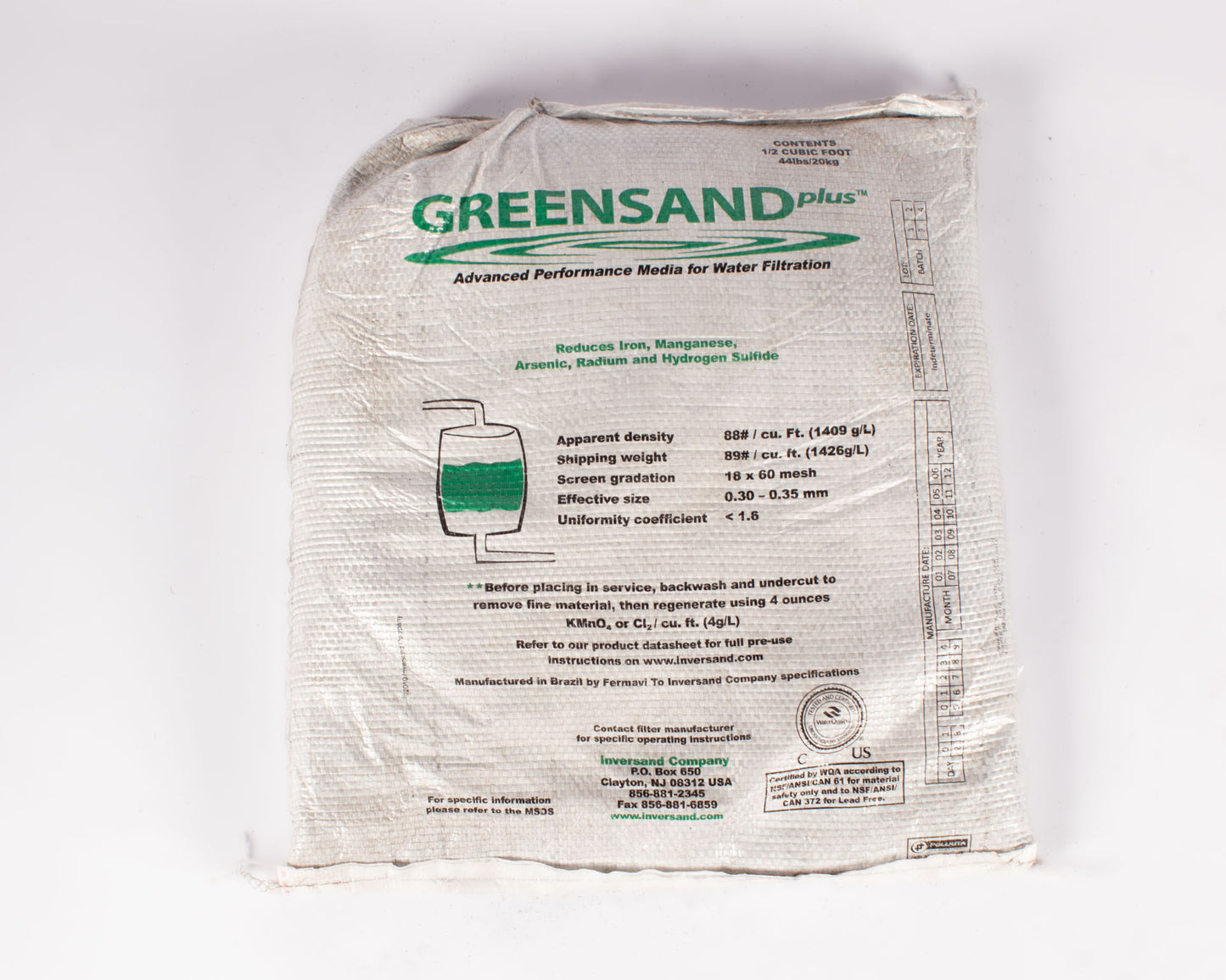 GreensandPlus™ Filter Media – 1/2 Cu.Ft. Bag
