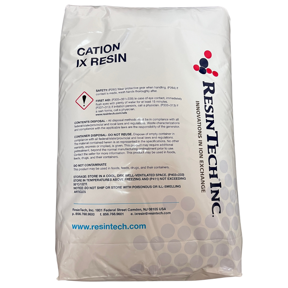 ResinTech CG8 Ion Exchange Resin – 1 cu.ft., 8% Crosslink, Sodium Form
