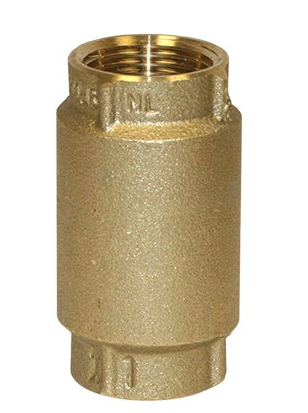 1-1/2" Brass Check Valve (No Lead) with No-Spin Poppet – Durable, Corrosion-Resistant Performance