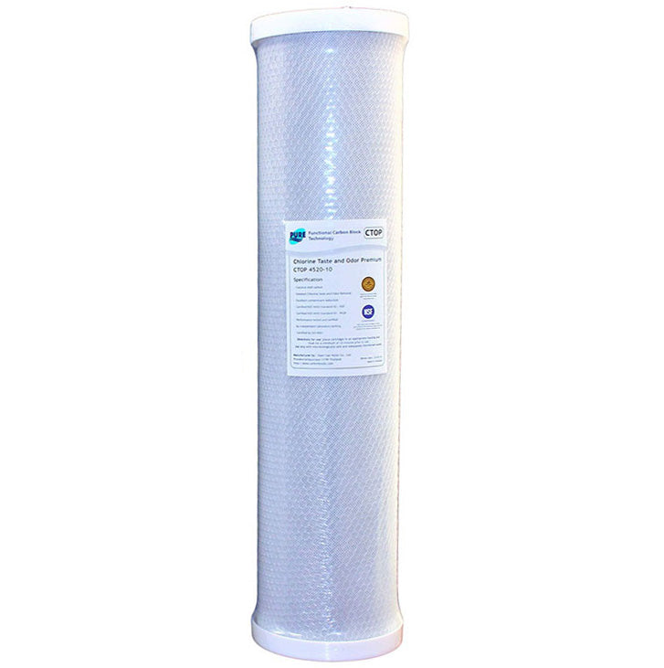 Carbon Block Cartridge 4.5" x 20" – 10 Micron